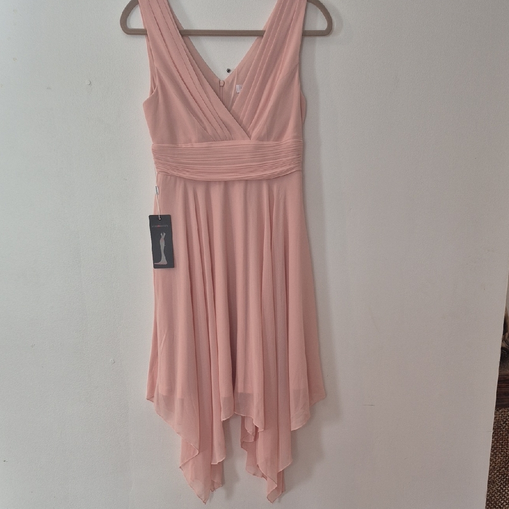 Elegant Peach Sleeveless Dress Size Small. US4. Bridesmaid Dress